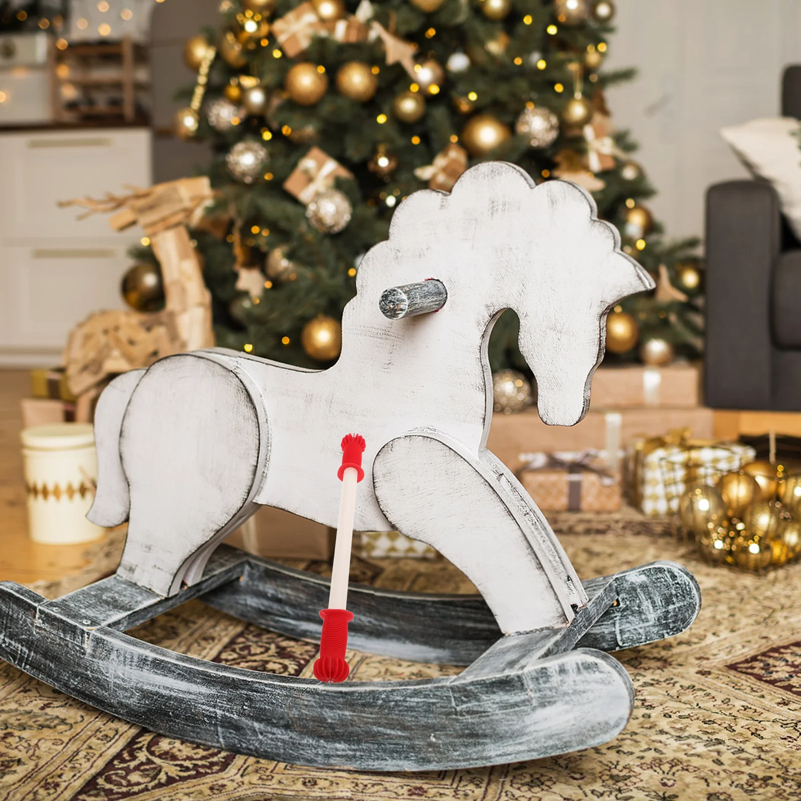 어린이 플라스틱 말 핸들 어린이용 핸들바 로커 동물 장난감