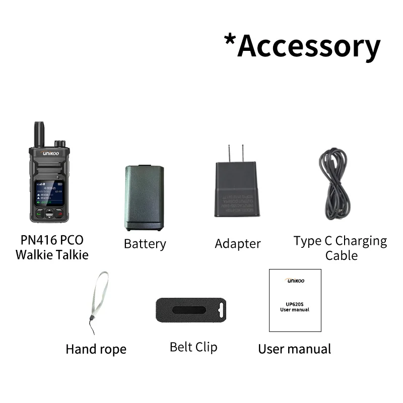 Unikoo PN416 جهاز اتصال لاسلكي عالمي 2 قطعة محمول 4G POC عن بعد 5000 كجم راديو التواصل مجاني 4G بطاقة Sim راديو اتجاهين