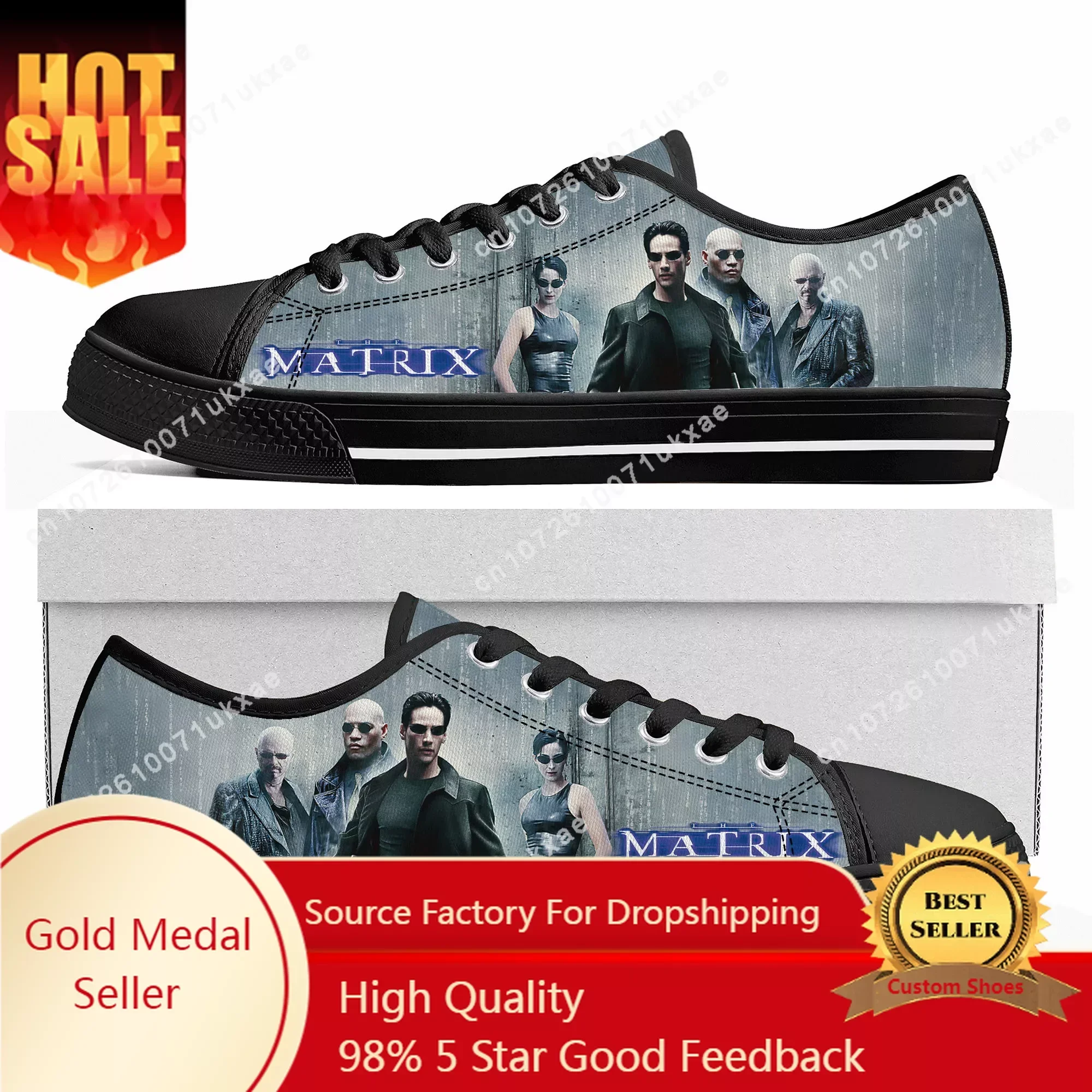 

The Matrix Movie Low Top Sneakers Mens Womens Teenager Canvas High Quality Sneaker Casual Custom Made Shoes Customize DIY Shoe