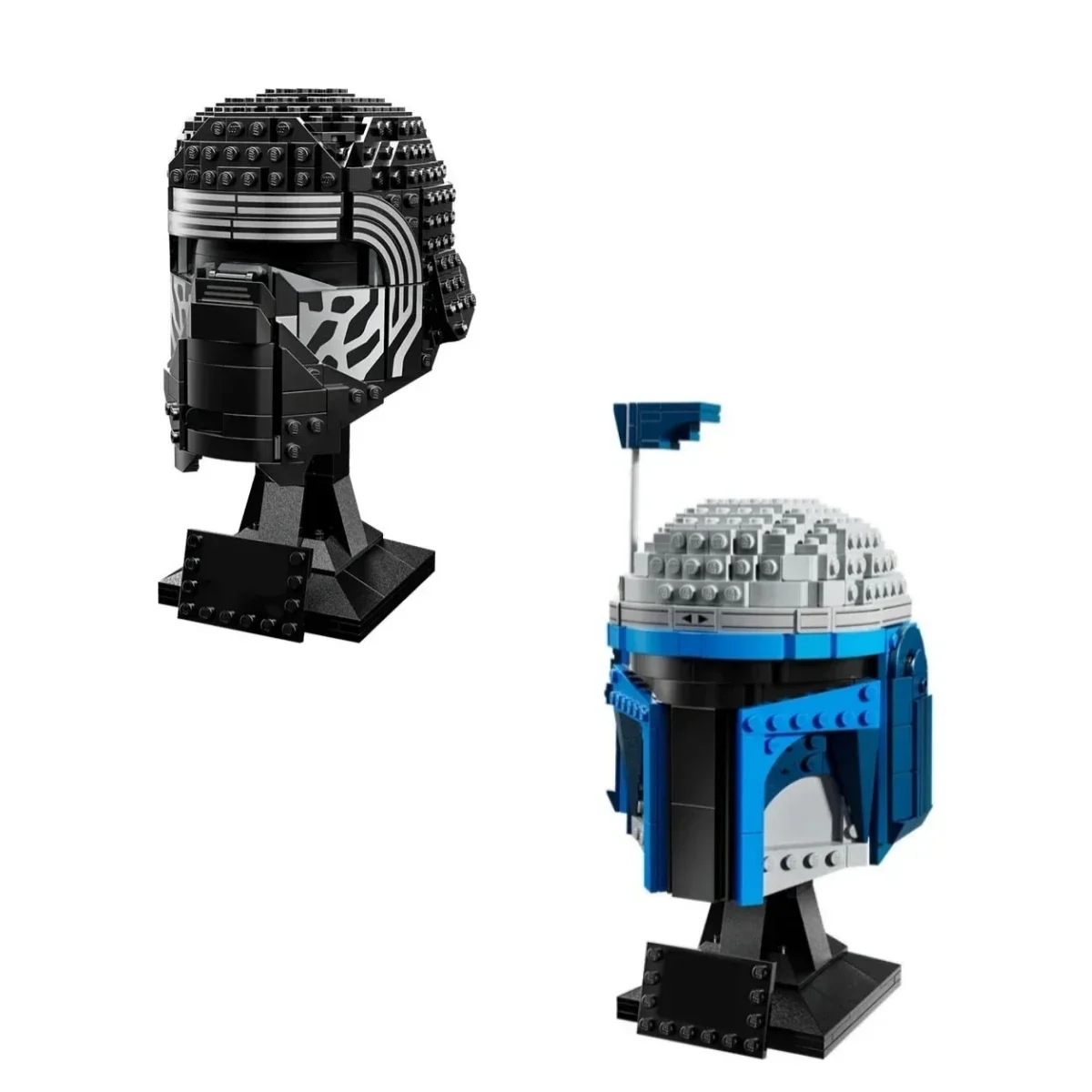Brinquedos quentes nave espacial guerra kylo ren capacete jango fett capacete bloco de construção tijolo construção compatível 75408 75415 presente adulto criança
