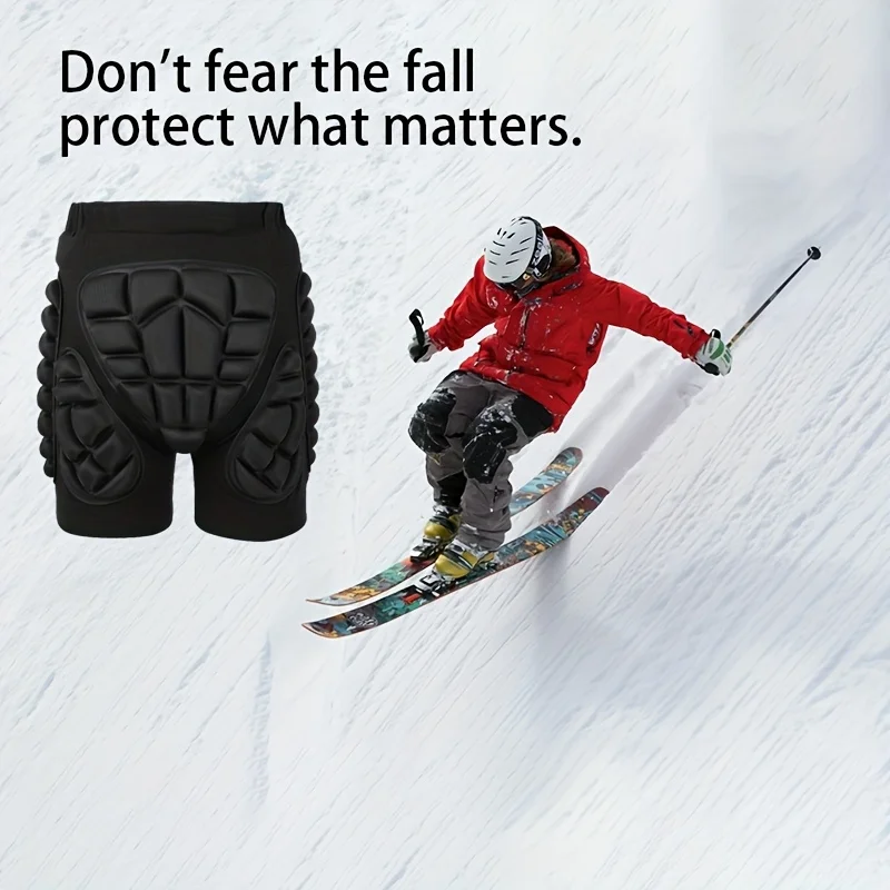 Ergonomic Impact-Resistant Padded Shorts for Extreme Sports like Skiing, Snowmobiling & Paragliding – Protective Gear for Advent
