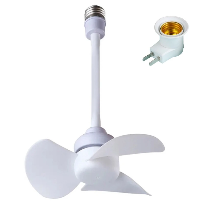 Quạt đèn chùm 6 inch E27 Quạt trần điều chỉnh 360 độ Tiếng ồn thấp Quạt điện Quạt làm mát 1000 vòng / phút cho trong nhà