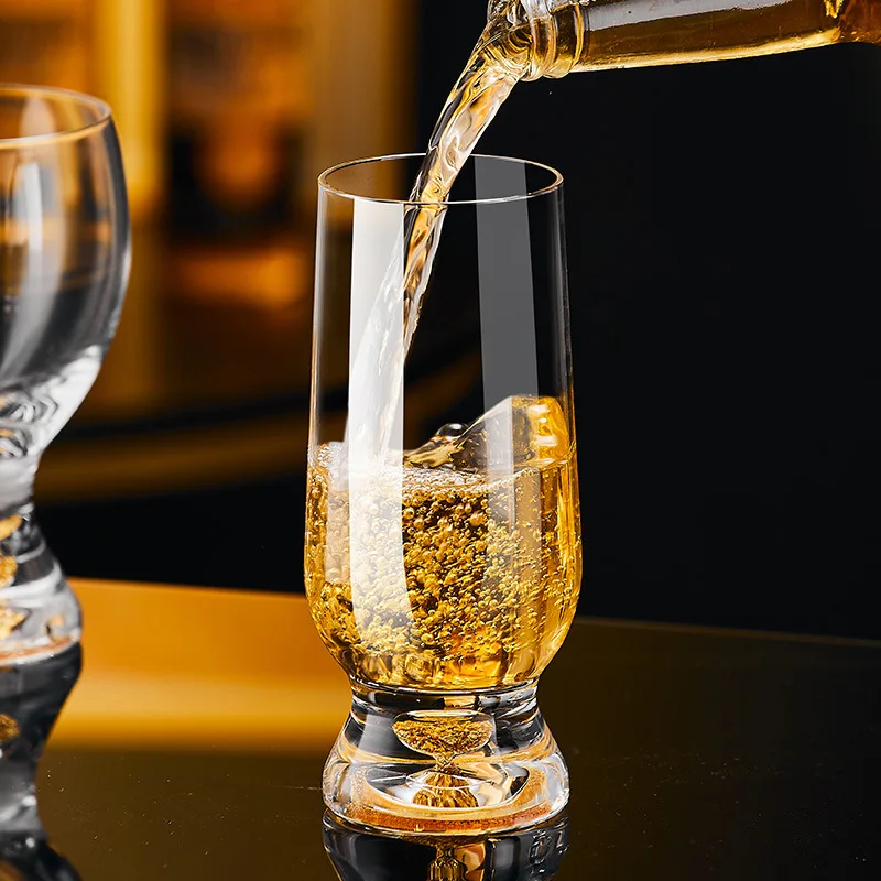 

100ml/335ml/370ml Creative Crystal Gold Foil Wine Glass Exquisite Glass Cup Cocktail Glass Craft Beer Cup Party Bar Accessories