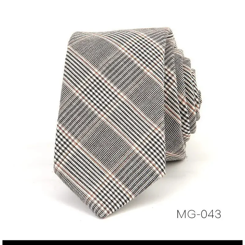 ربطة عنق رجالية مزهرة مقاس 6 سم ربطة عنق قطنية بدل زفاف ملابس برقبة للأعمال وإكسسوارات الملابس #4