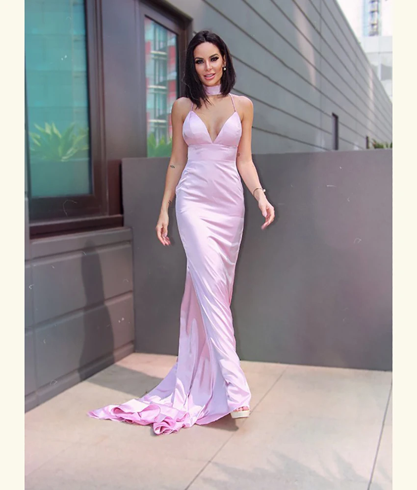 

Customized Sexy Satin Mermaid Spaghetti Straps Evening Dress Delicate Sweetheart Sleeveless Floor Length Bespoke Occasion Gowns