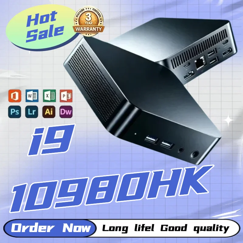 새로운 고성능 휴대용 미니 PC 인텔 i9‑10980HK 16GB DDR4 M.2 SSD WiFi6 BT5.2 4K UHD 지원 초소형 컴퓨터