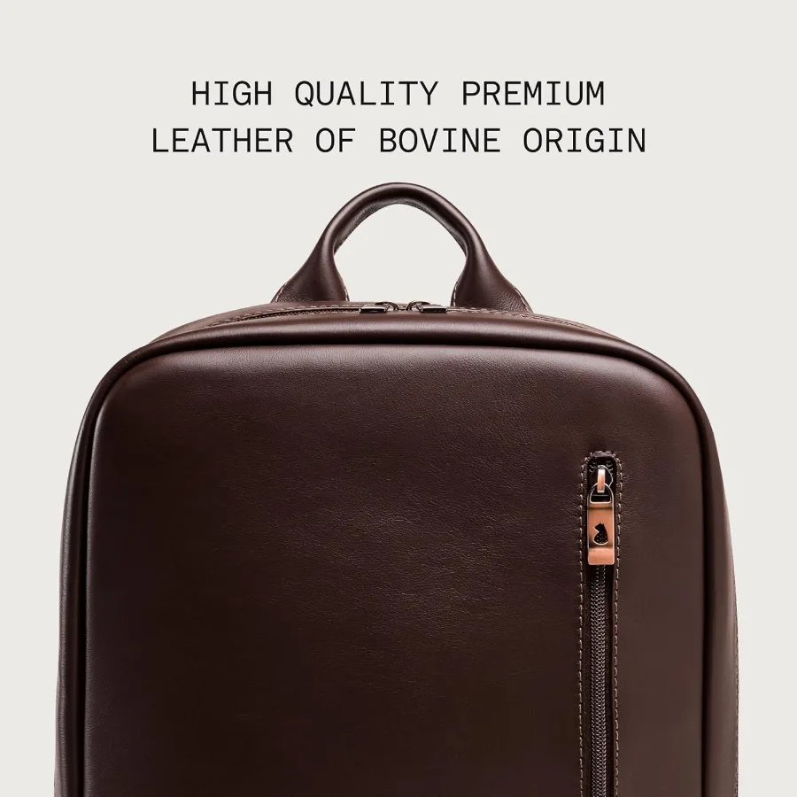 حقيبة ظهر للكمبيوتر المحمول من Nordweg Nomad NW089A خفيفة الوزن للعمل والسفر تناسب أجهزة الكمبيوتر المحمولة حتى 15.6 بوصة باللون البني