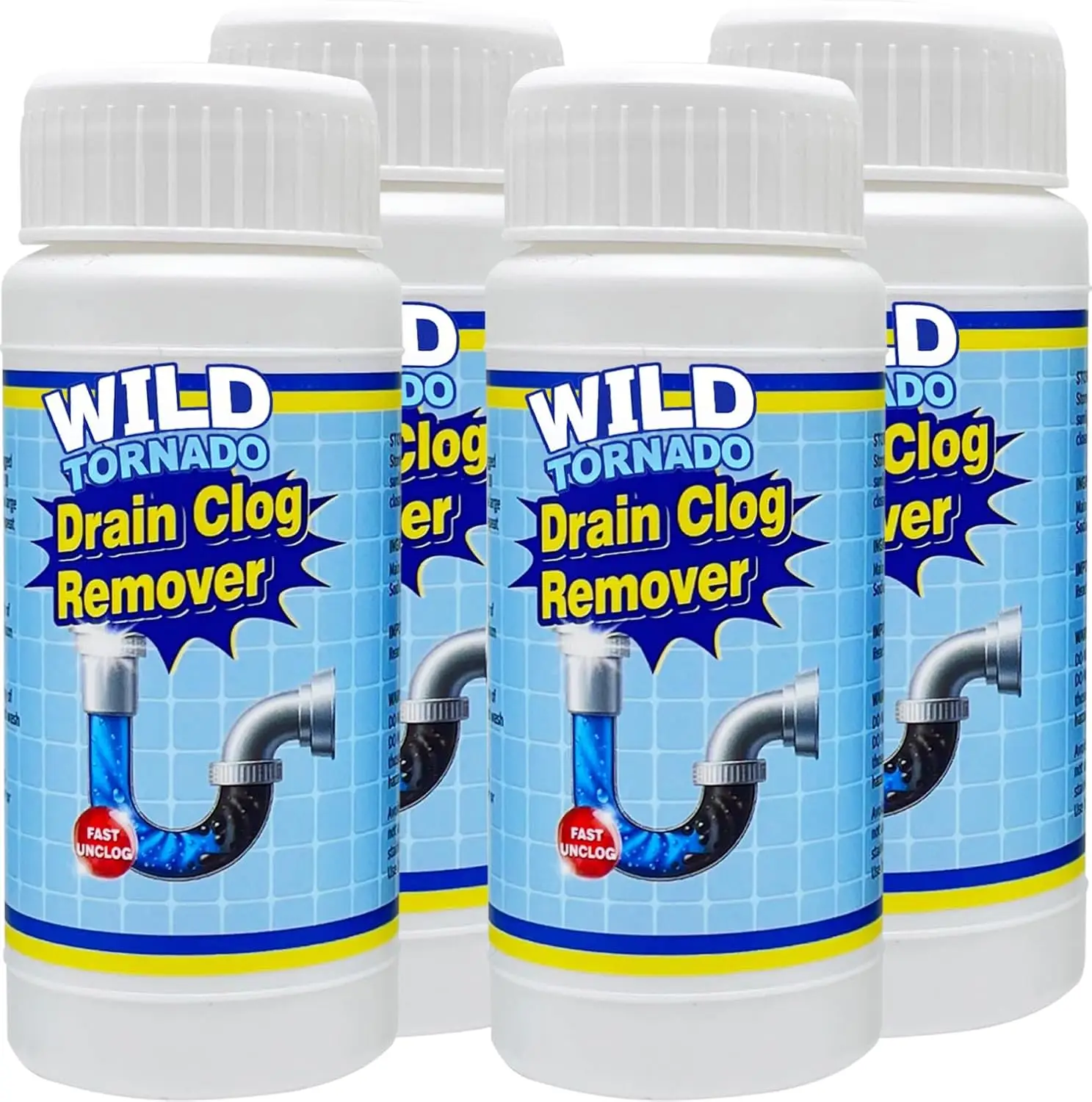 Wild Tornado Pipe Dredge Drain Clog Remover Powerful Sink and Drain Cleaner, Fast Foaming for Kitchen and Pipes Cleaning Tool
