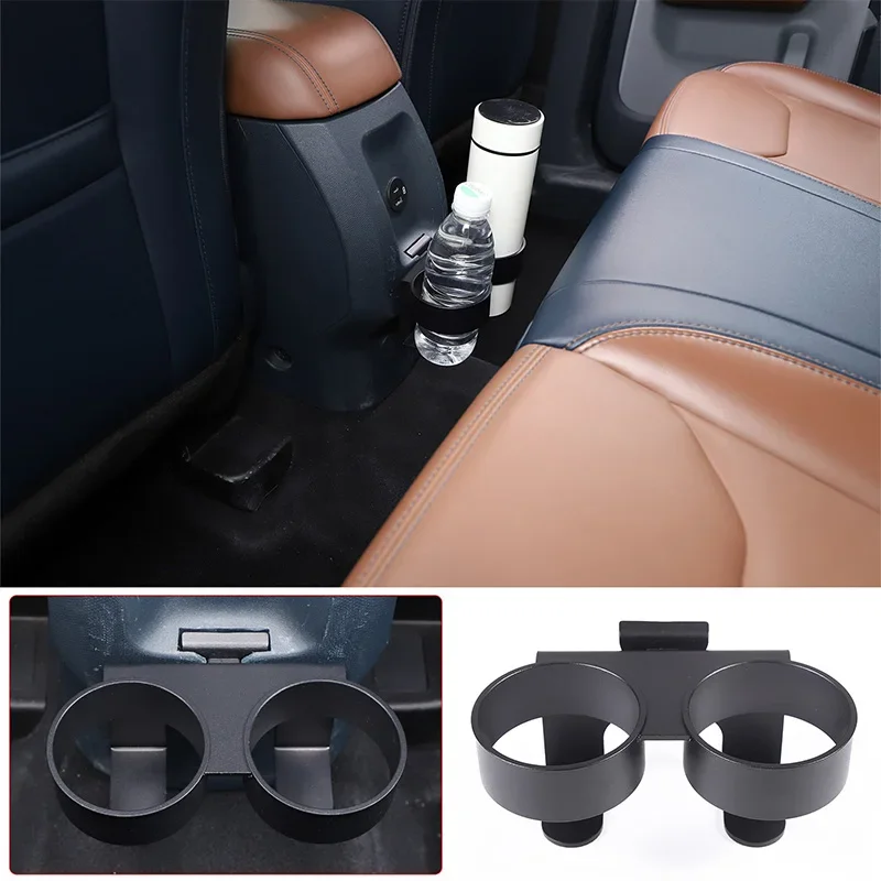 

For Ford Maverick 2022-2024 Aluminum Alloy Car Styling Rear Drink Holder Water Cup Holder Car Interior Decoration Accessories