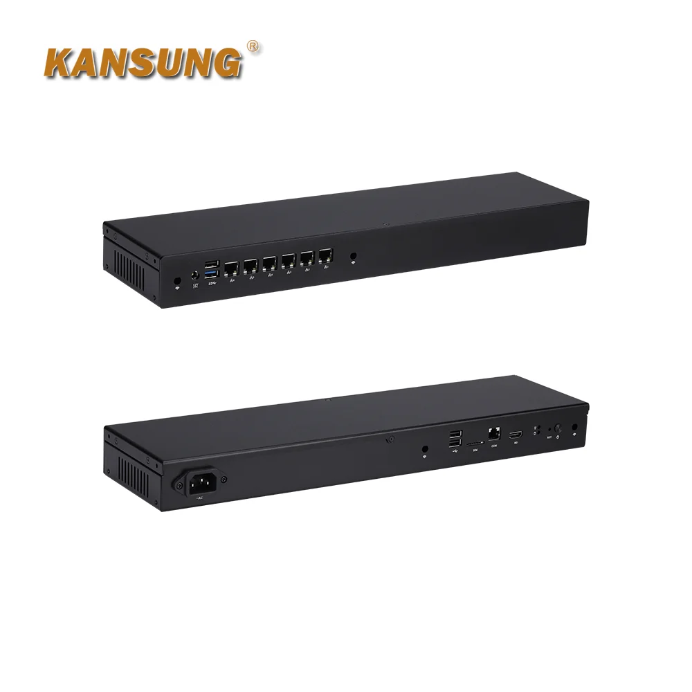 Chassis 1U 6 LAN Accesso alla rete Intel J1900 Routing firewall virtuale x86 Mini PC compatto Archiviazione informatica cloud