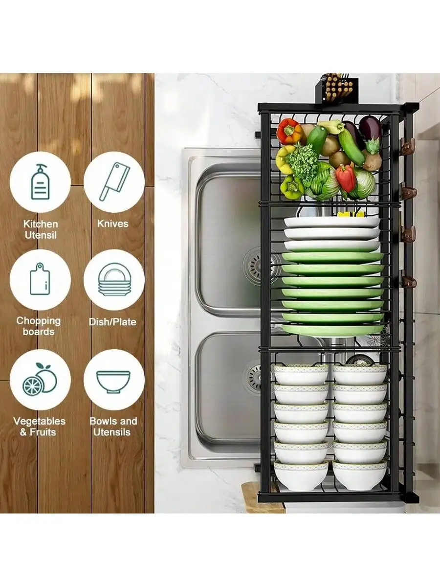 IEMIEBSHA Over The Sink Dish Rack 2 Tier Stainless Steel Dish Dryer Kitchen Counter Organizer