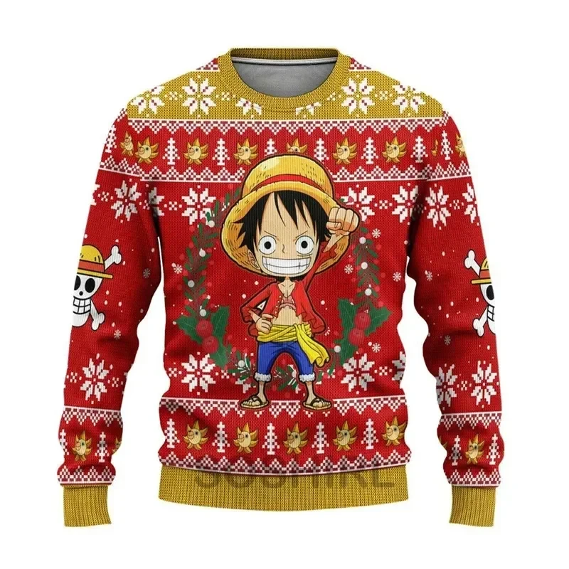 Charlotte Linlin Japan Anime 3d Fashion Pullovers Men's Hip Hop Streetwear Funny Ugly Christmas Pullovers