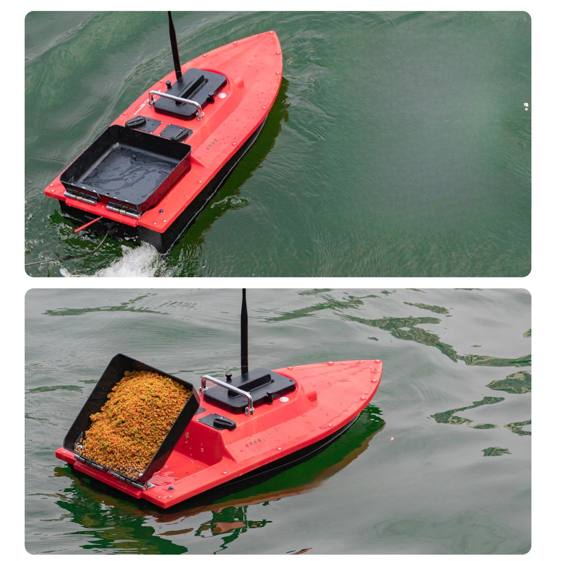 12V 20A High Speed 10KM/H RC Surfer Fishing Bait Boat with GPS for Carp Fishing,Auto Return in Low Power