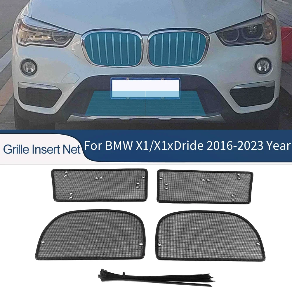 For BMW X1 F48 XDride 2016-2023 Car Accessories Front Grille Insert Net Anti-insect Dust Garbage Proof Cover Protective Mesh