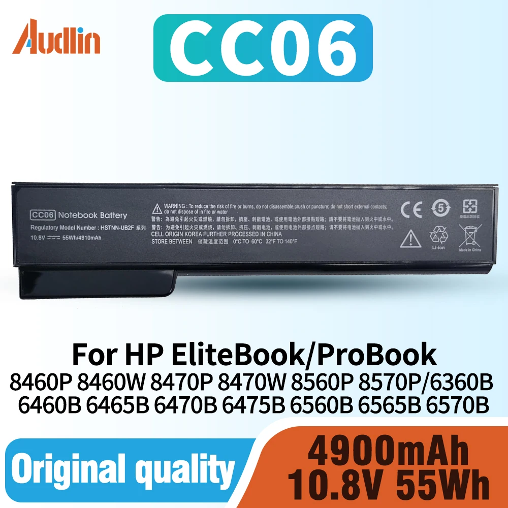 CC06 Laptop Battery for HP EliteBook 8460P 8460W 8470P 8470W 8560P 8570P ProBook 6360B 6460B 6465B 6470B 6475B 6560B 6565B 6570B