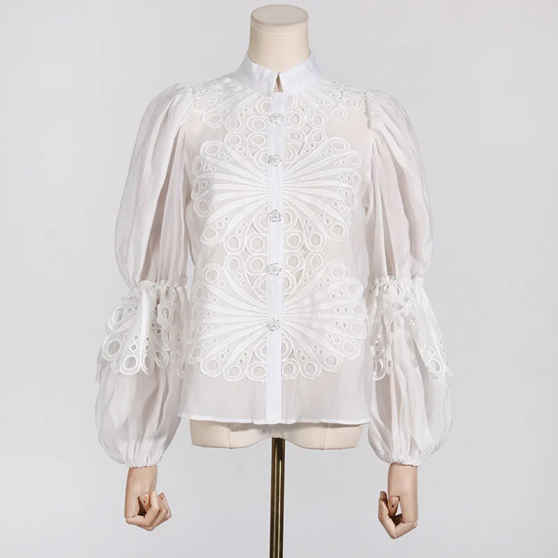 ZAMOR French Vintage Court Style Summer 2026 New Embroidery Puff Sleeve Top Straight Pants Fashion Luxury Suit