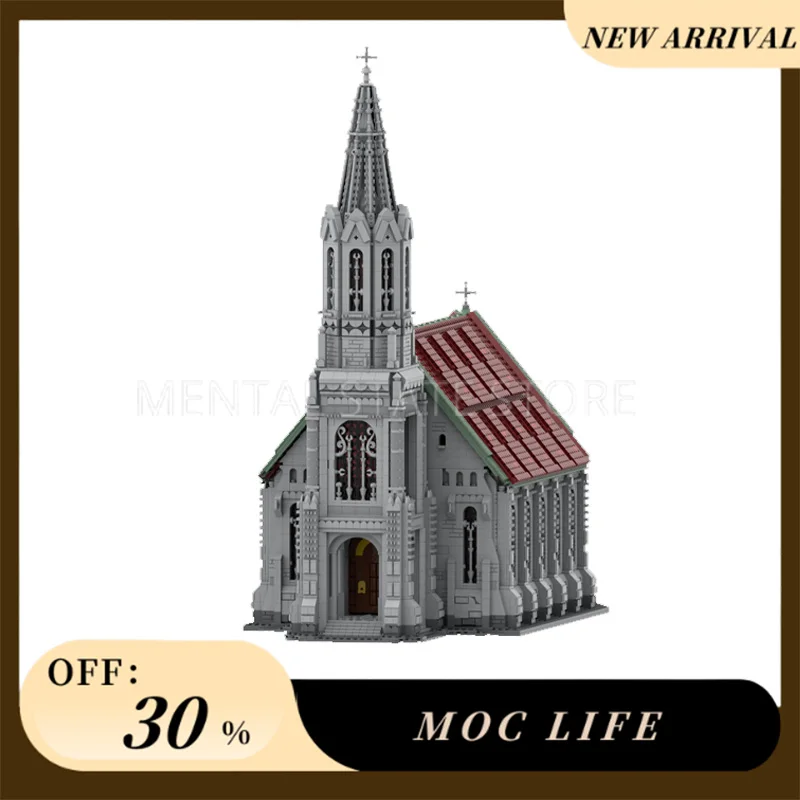 NEW 11369PCS Customized MOC Church Building Blocks Technology Bricks DIY Creative Assembly Education Toys Holiday Gifts