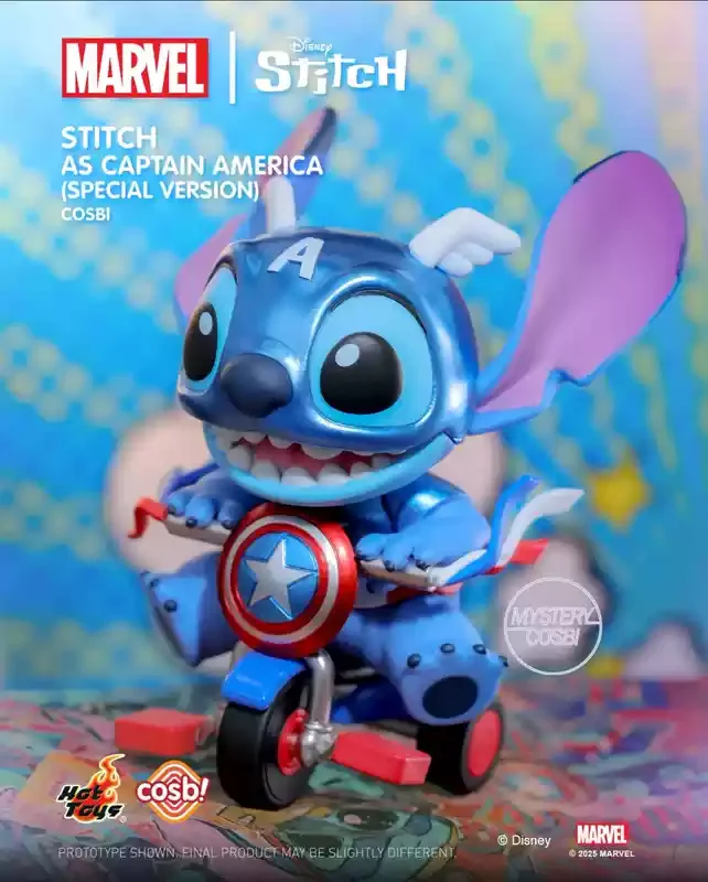 New Genuine Hottoys Marvel Stitch Cosbi Series Blind Box Kawaii