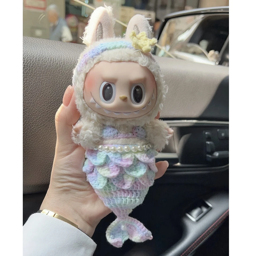

Mermaid Doll Clothes for Labubu Wacky Mart Friend Shrimp Handmade Clothing 17cm Doll Accessories for Labubu V1 V3 Dress Up