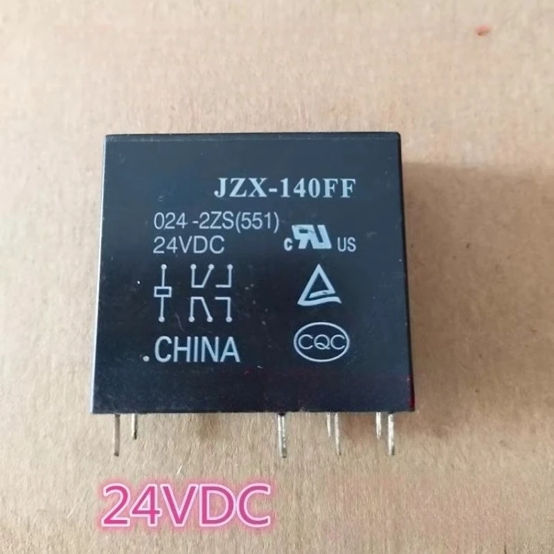5PCS JZX-140FF 024-2ZS relay 24VDC two open and  closed 8feet HF140FF-012-2ZS
