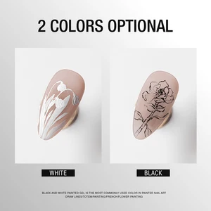 Chunshu 5ml Black White Nail Painte Gel Semi-Solid UV LED 4 in 1ネイルアート描画ジェルプロフェッショナルスタンピングジェル長持ち 10ベストセールススタンピングジェル-3