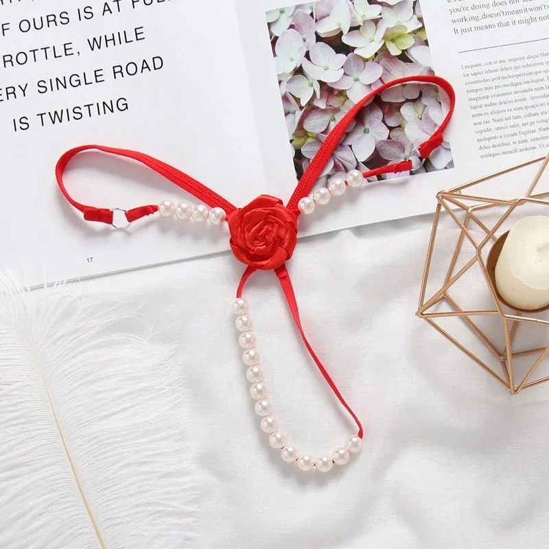 سراويل داخلية مثيرة شفافة سراويل داخلية من اللؤلؤ سراويل داخلية منخفضة الخصر من الدانتيل مفتوحة المنشعب سراويل جنسية ثونج T سراويل مثيرة مفرغة على شكل حرف g