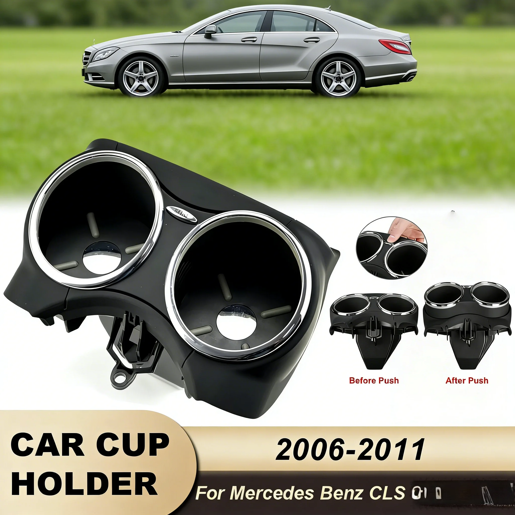 

Держатель для бутылок с водой и напитков на центральной консоли переднего подлокотника для Mercedes-Benz CLS C219 W219 2004-2010 2196800414