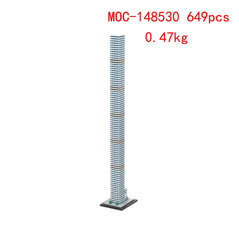 Spot MOC-148522 41563 148530 184706 Building Series Tower Small Particle Assembly Building Blocks Toy Street View Model Ornament