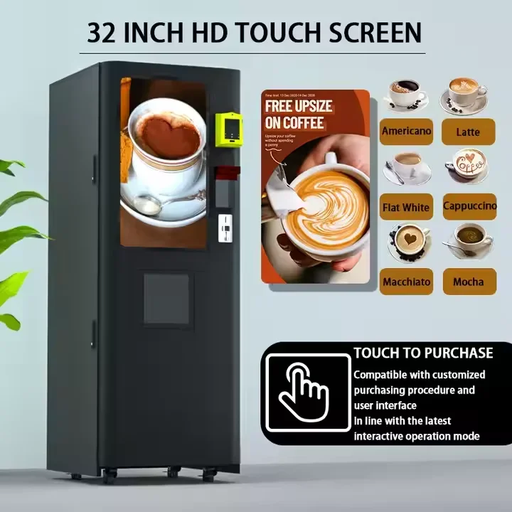 Distributore automatico intelligente per alimenti e bevande da 24 ore all'aperto