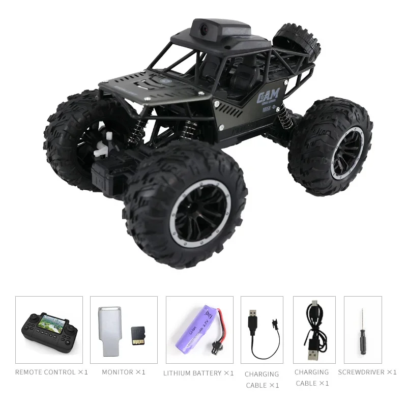 Rc Car with Camera Lcd Remote Fpv Real Time Transmission High Speed 2.4g Remote Control Car Take Pictures Toys For Kids Adults