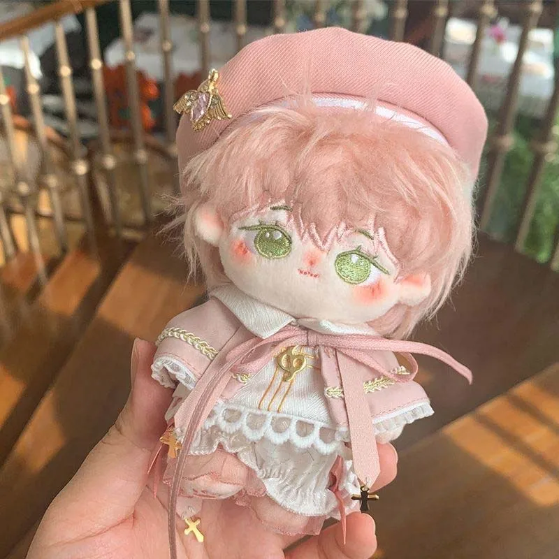 4個/セット スカルパンダ服 10CMコットン人形用 可愛いレトロベレー帽 ケープセット 人形DIY着せ替え人形アクセサリー ギフト用