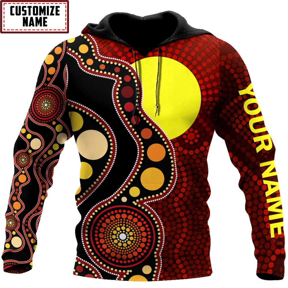 

Custom name Aboriginal Painting Art 3D Printed Autumn Men Hoodies Unisex Casual Zip Pullover Streetwear sudadera hombre ADW05