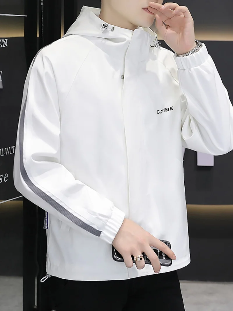 

Модная молодежная мужская рабочая куртка на весну-осень, с подкладкой, повседневная, свободного кроя, с декоративными пуговицами, из полиэфирного волокна