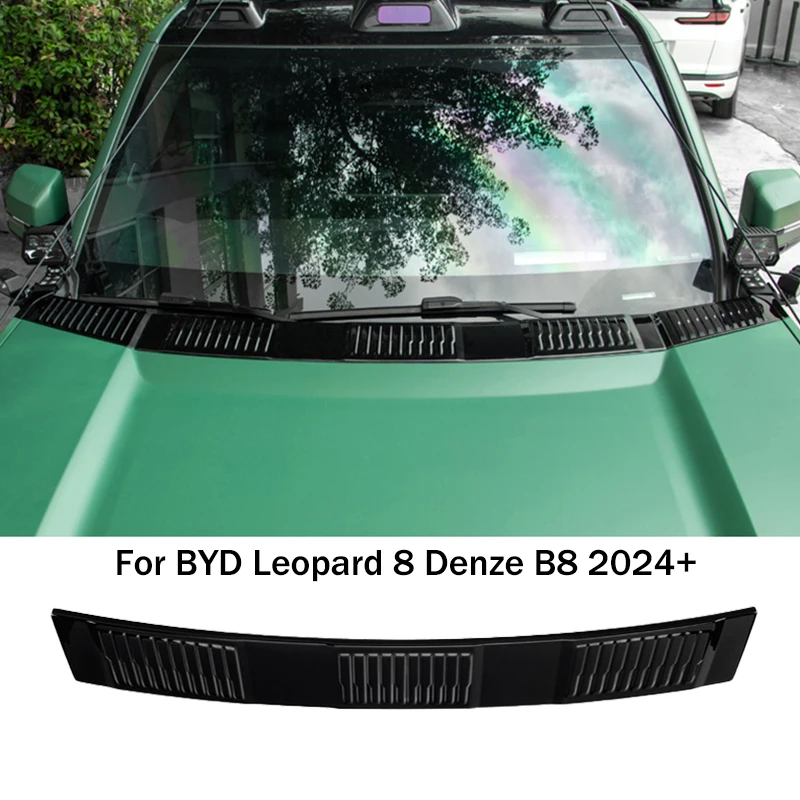 

Защитная накладка на капот автомобиля для BYD Leopard 8 Denza B8 2024 + Накладка на капот стеклоочистителя Накладка на капот Внешние автомобильные аксессуары Черный