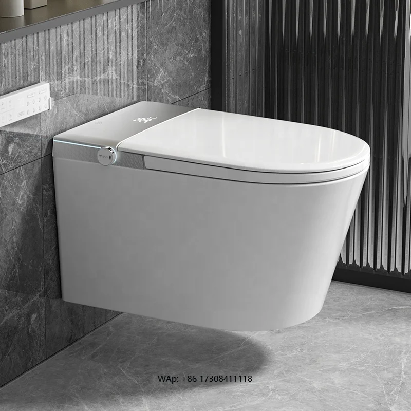 

Luxury Wall Hung Smart Toilet Sets Dual Flush Modern Luxury Wall-Suspended Electric Commode Remote Control for Modern Bathrooms