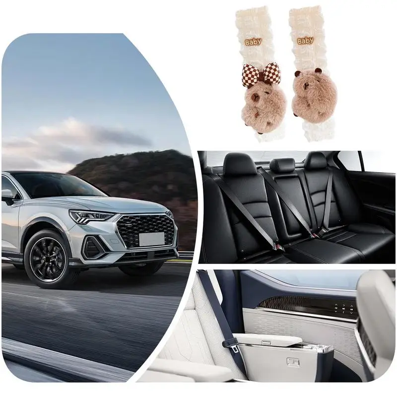 Sicherheits gurt abdeckung Pad niedlich stilvolle 2x Capybara weiche bequeme Schulter gurt polster Sicherheits gurt bezüge für Erwachsene Autozubehör