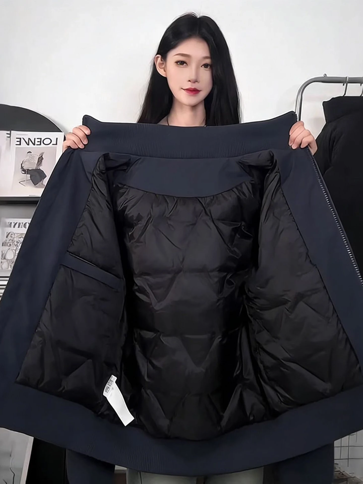 

Thiened Cotton Pilot Jaet Men's Winter Outerwear Flight Bomber Coat Stand Collar Durable Zipper Closure Soft Comfortable