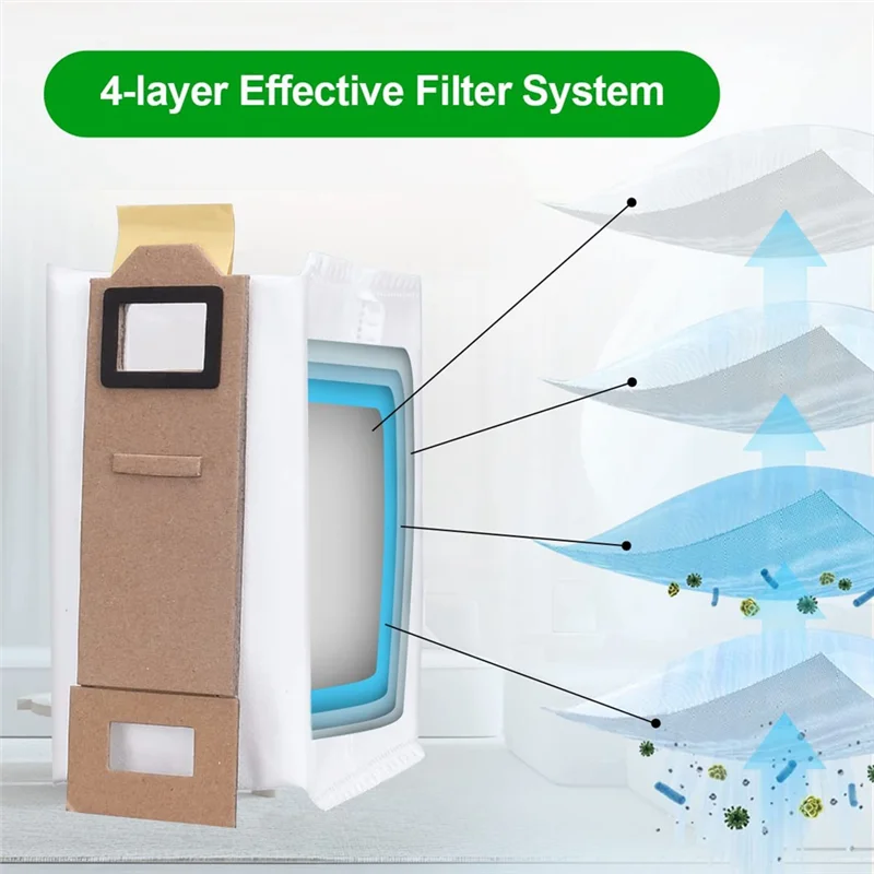 Bolsa para aspiradora, paquete de 12 accesorios para bolsas para polvo para Xiaomi Roborock S7 S7