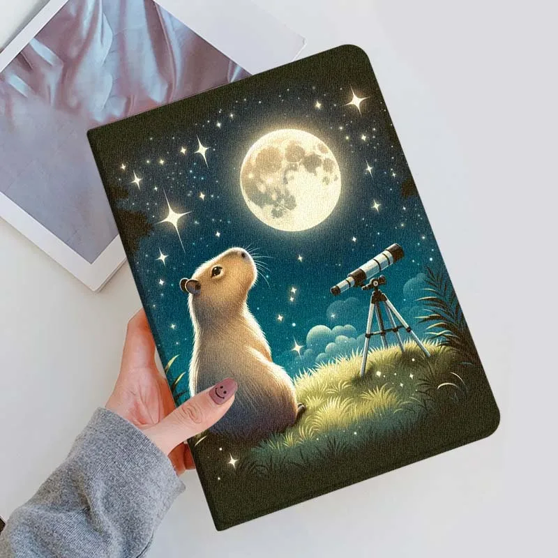 

Capybara Cartoon Cute For Vivo IQOO Pad Pad2 Pad3 Pad5 Air SE Pro 11 11.5 12.1 12.3 13 inch Foldable Cover Tablet Case