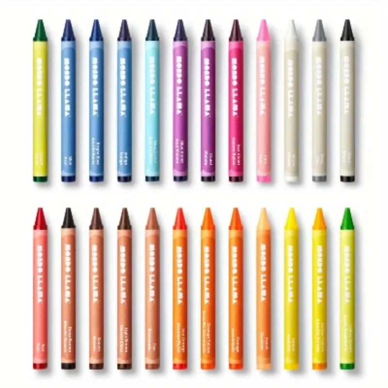 24-pack of classic color crayons - children's school supplies, low odor, various colors, suitable for children over 3 years old