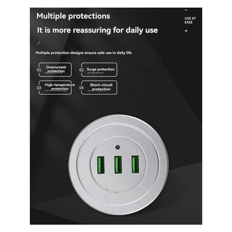 

【Горячие товары】Настольный 3-портовый USB-концентратор, зарядное устройство, встроенная зарядная станция, разветвитель линии передачи данных 3-в-1 для мобильных телефонов, настольный орга