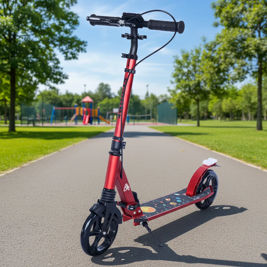 

Adult Big Wheel Kick Scooter 200mm PU Wheels Urban City Riding Fashion Design Lightweight Foldable Commuting Scooter
