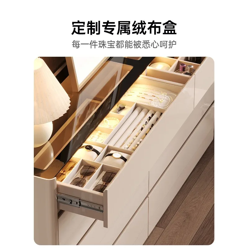 Household floor-to-ceiling jewelry cabinet, Italian light luxury ultra-thin eight-bucket cabinet