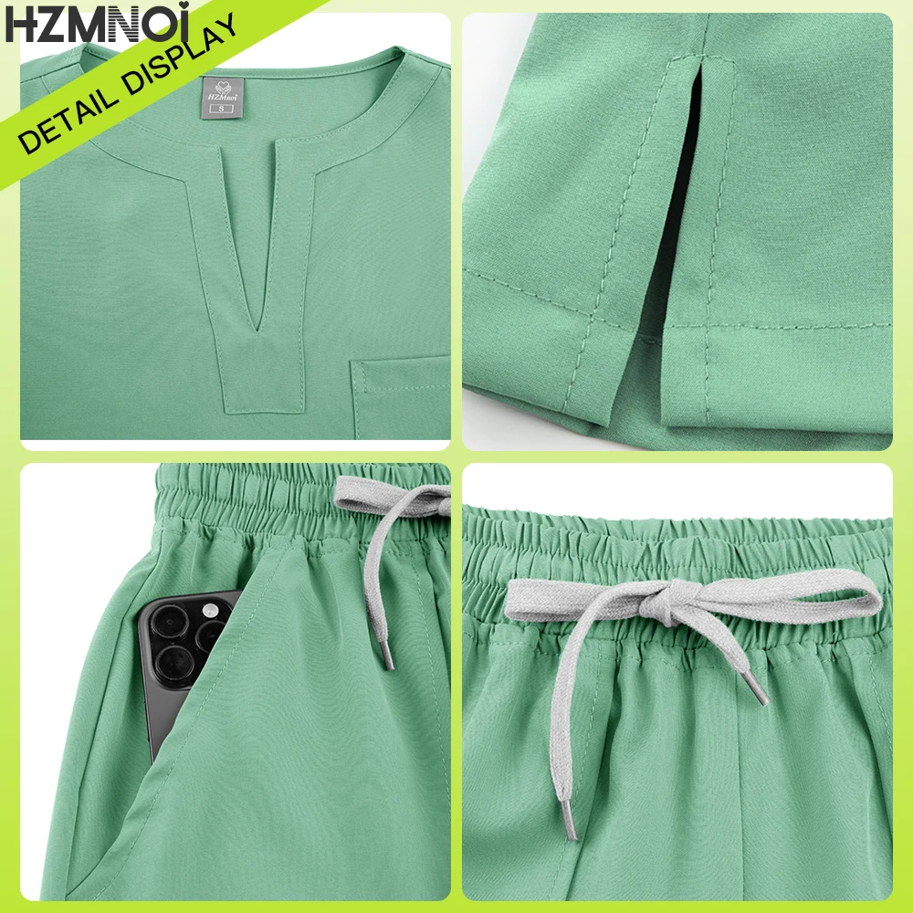 弾性医療制服女性抗シワソフト生地手術服臨床看護スクラブセットドクターナース看護スーツ