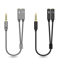 3.5mm Audio Splitter Y Jack 1 Male to 2 Female M/F 3.5mm Stereo Earphone Connector Adapter Earphone Accessories