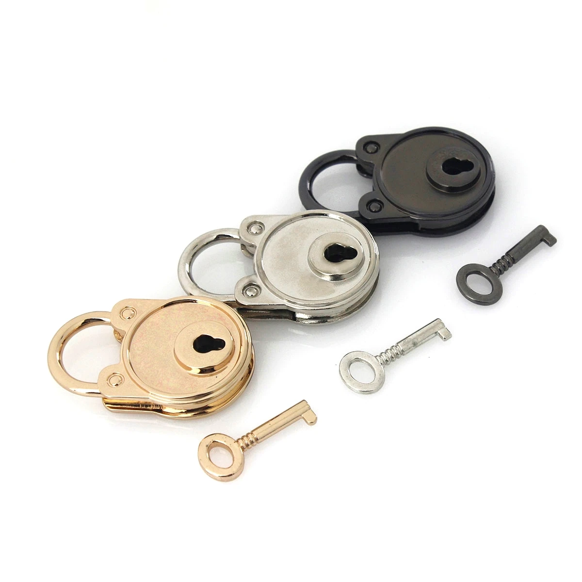 たくさんの金属製南京錠バッグ,かわいい小さなロック,ジッパー付きスーツケース,キーロック,DIYハードウェアアクセサリー,1個