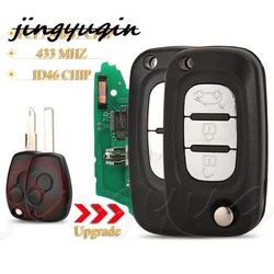 jingyuqin 2/3BTN Modified Flip 433Mhz ID46-7946 /7947 Car Remote Key For Renault Vivaro Movano Traffic Master Kangoo Clio Dacia