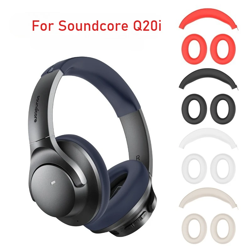 

Silicone Protective Case Suitable for Anker Soundcore Life Q20i Headset Headband EarPads Protective Case Soft and skin friendly