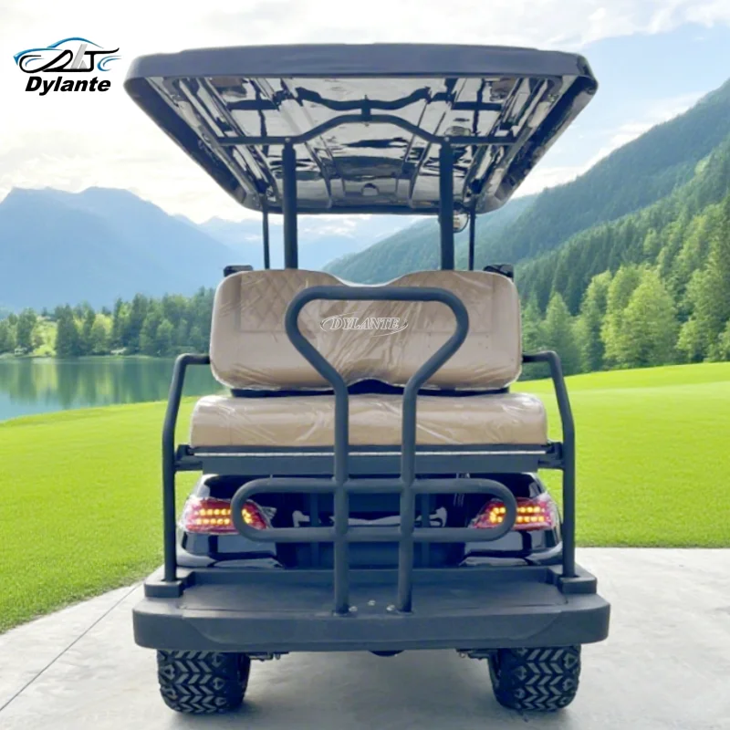 2 4 Seater Low Speed Car 4 Wheel Club Car 4kw Drive Push Type 72v Lithium Battery Electric Street Legal Golf Cart For Sale