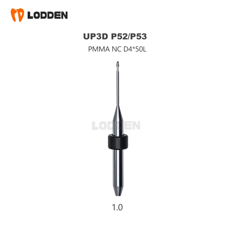Dental up3d p53/p52 Fräser für pmma 0,6mm/1,0mm/2,0mm d4 nc Beschichtung fräser kompatibel bis 3d p53 5 Fräsmaschine